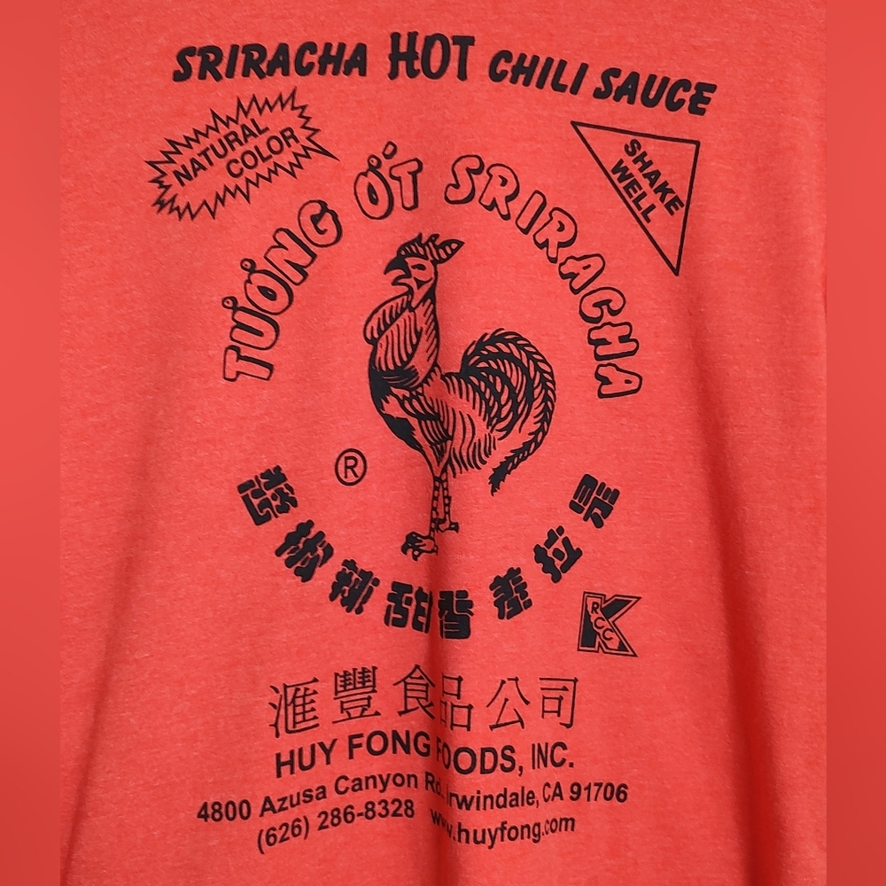 Red Long Sleeve Srirachi Graphic T-Shirt - Picture 2 of 7